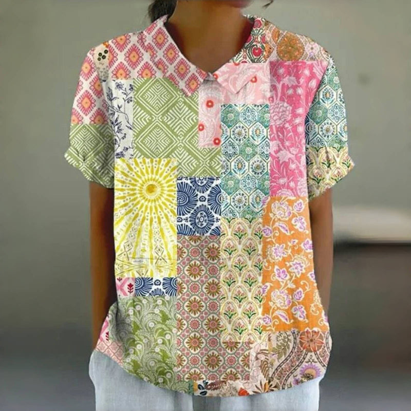 Mila | Vintage Colourful Blouse