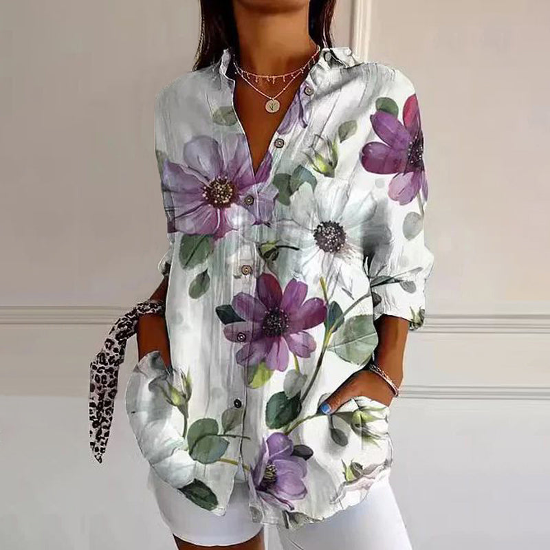 Avery | Floral Spring Print Blouse