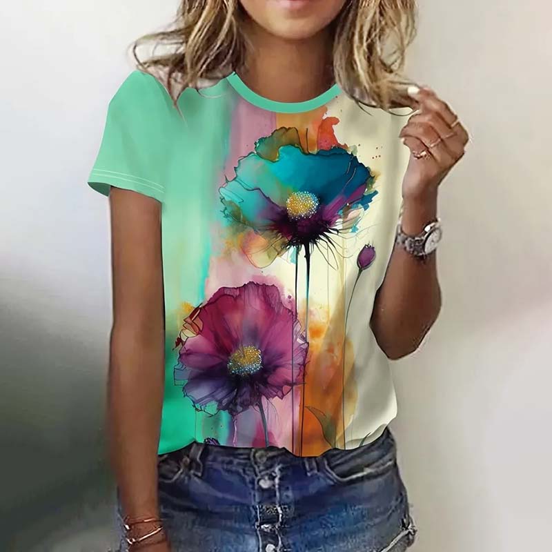 Bloom | Vintage Floral Print T-Shirt