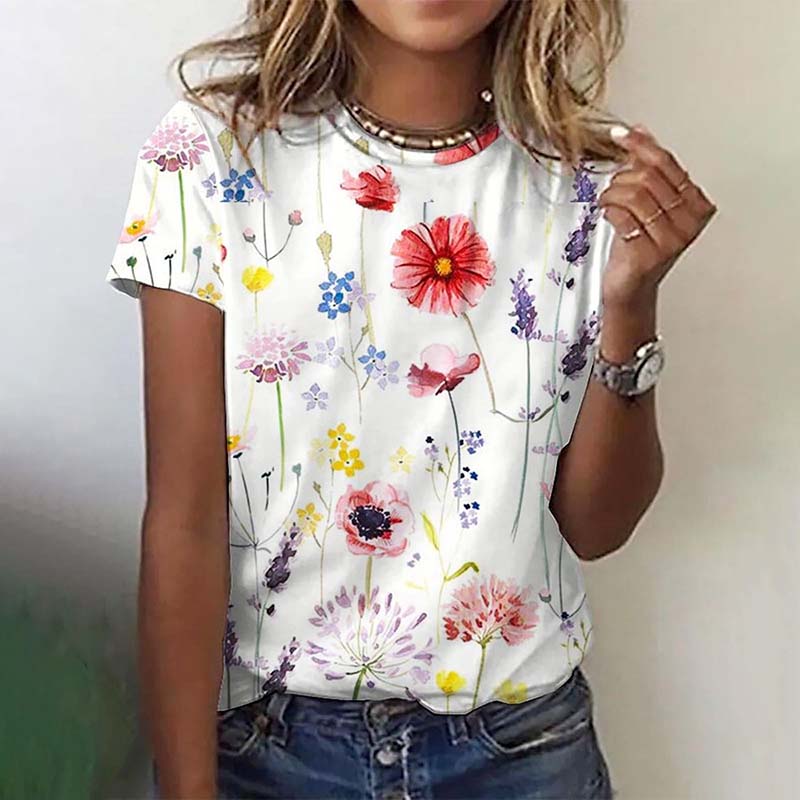 Petal | Vintage Floral Print T-Shirt