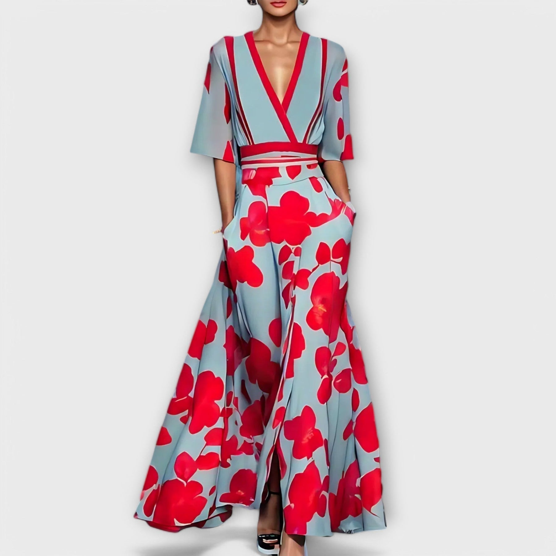 Elise - Elegant Floral Sheath Dress