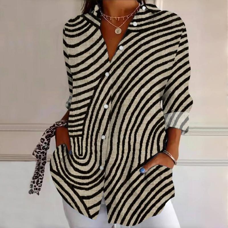 Kathleen | Vintage Striped Blouse
