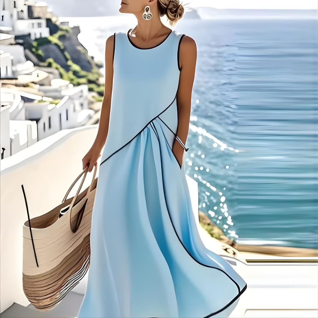 Emily | Sleeveless Colourblock Maxi