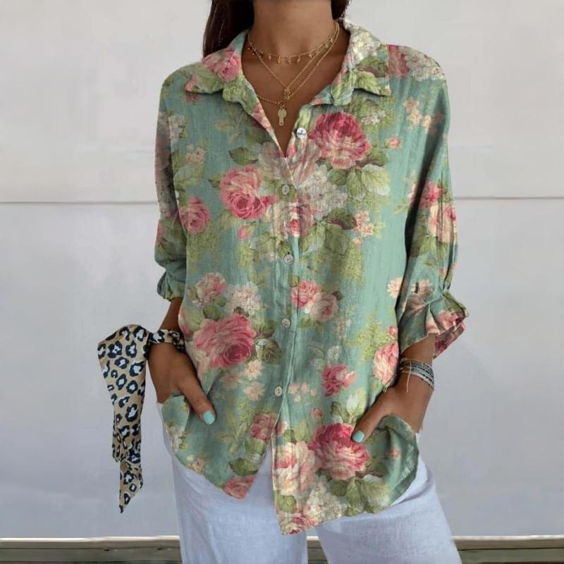 Susan | Vintage Floral Print Blouse