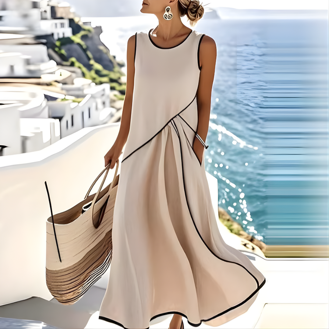 Emily | Sleeveless Colourblock Maxi