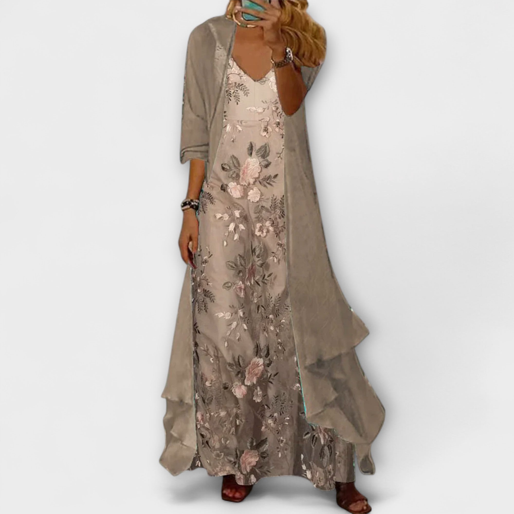 Bryleigh | Elegant Maxi Dress Two-Piece Set