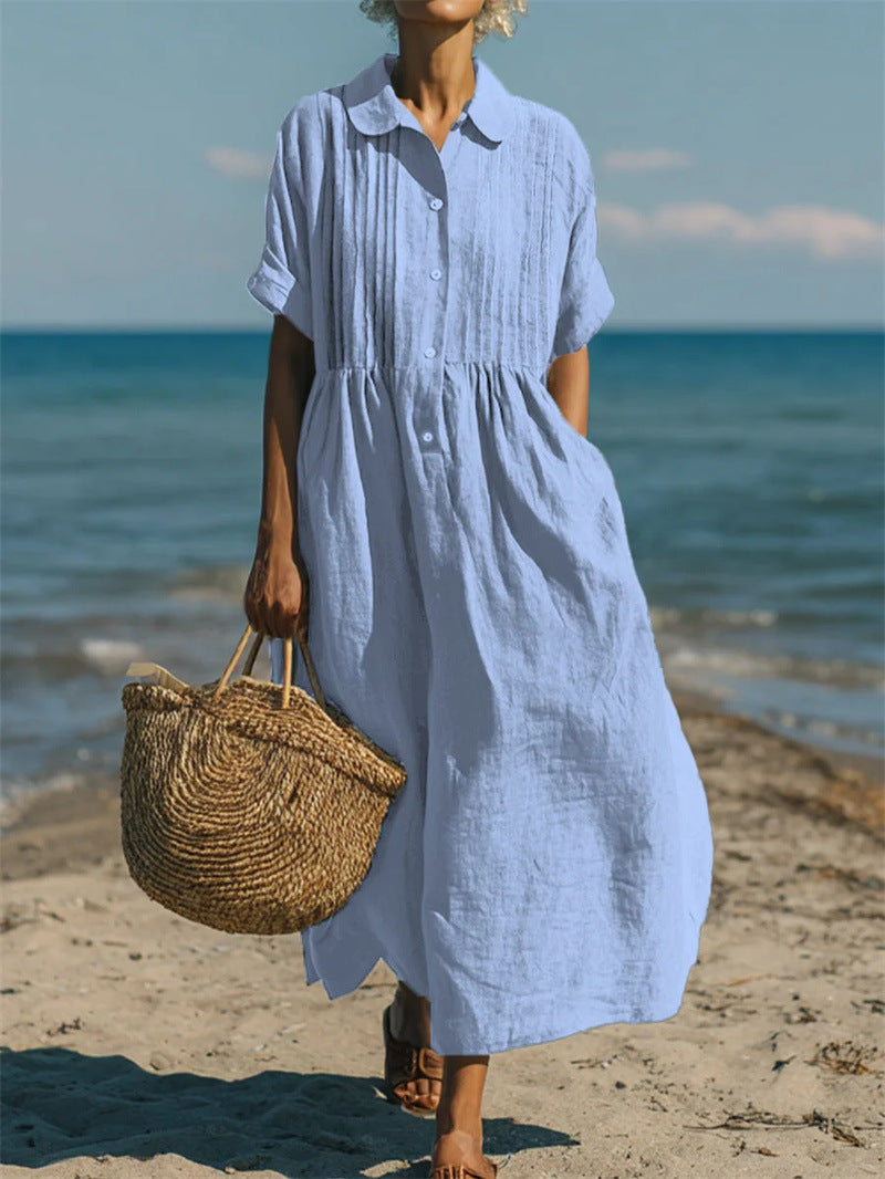 Evelyn | Relaxed Button Dress
