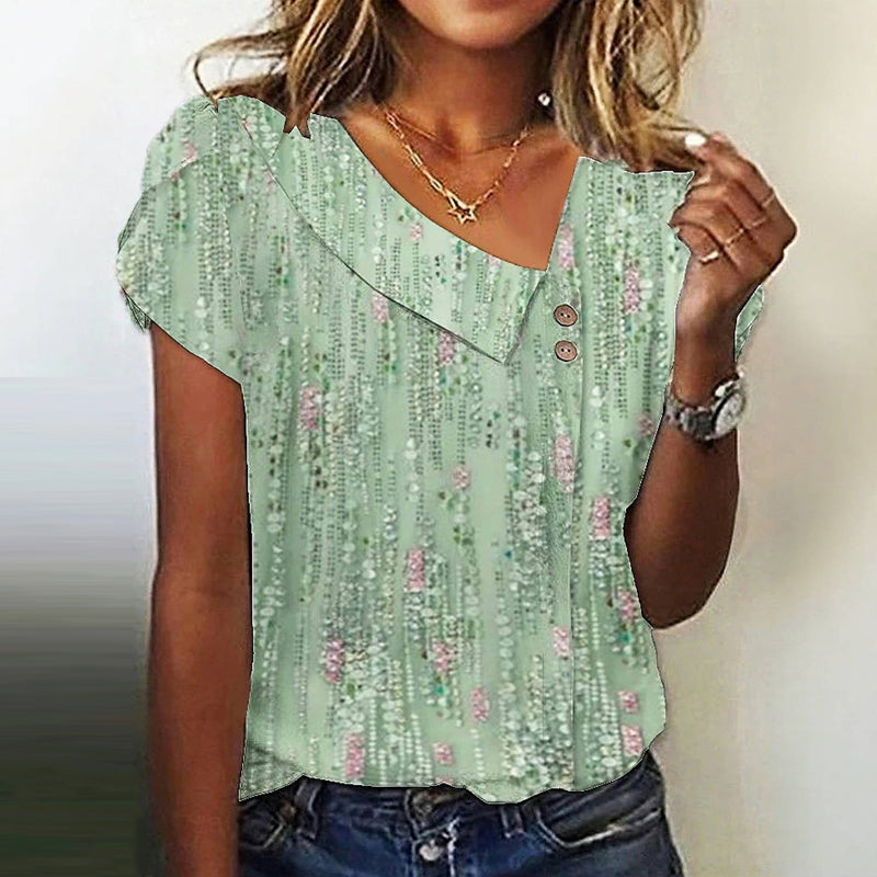 Ivy | Casual Printed Button Blouse