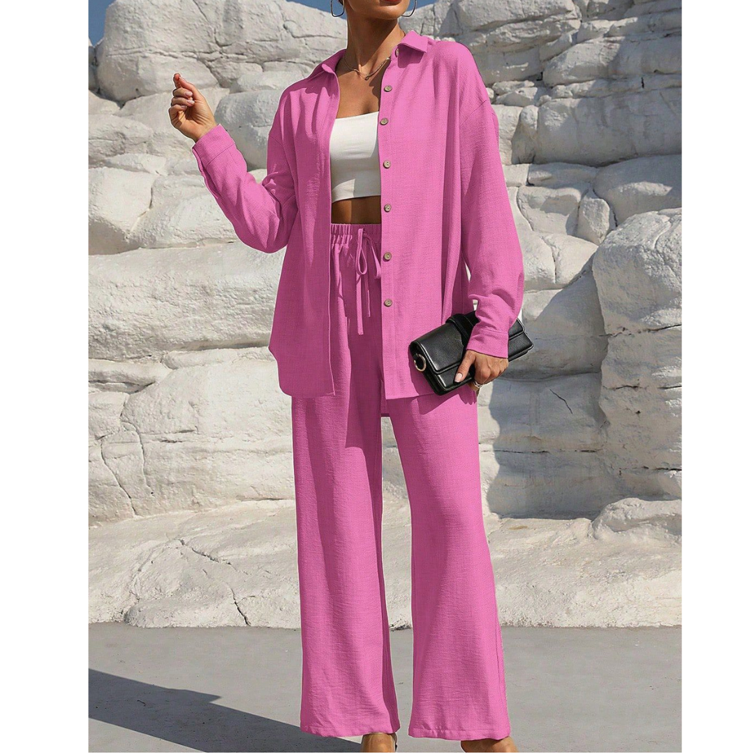 Vanora™ | Comfy Long Sleeve Blouse and Trouser Co-ord Set