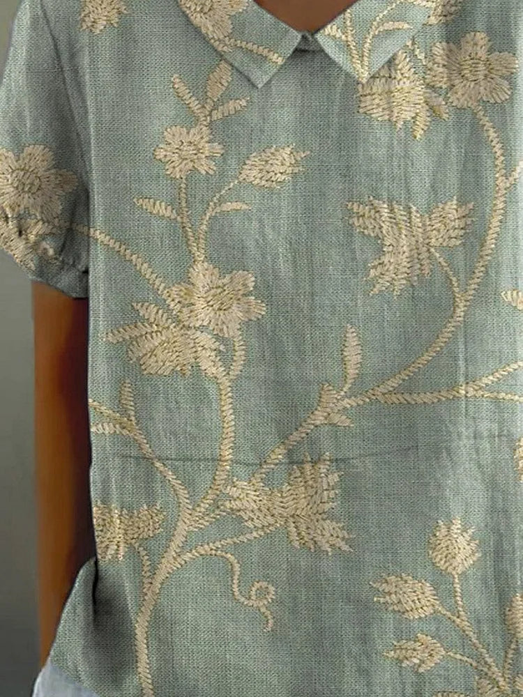 Luna | Retro Floral Shirt