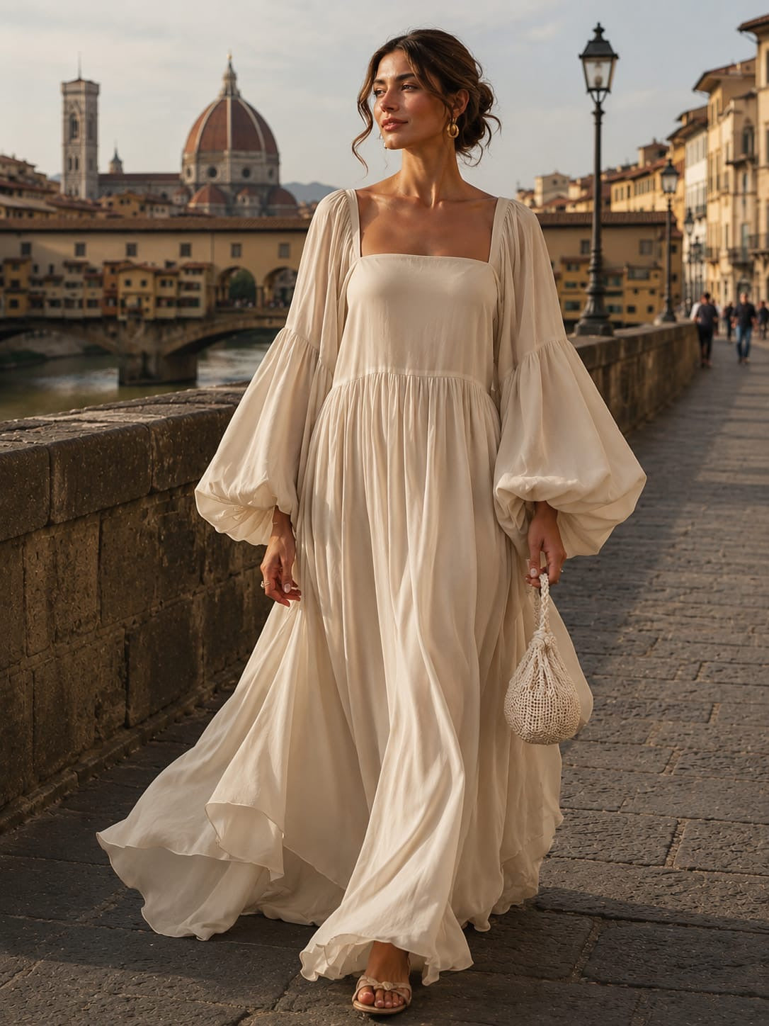 Synila - Prestige Dress With Lantern Sleeves