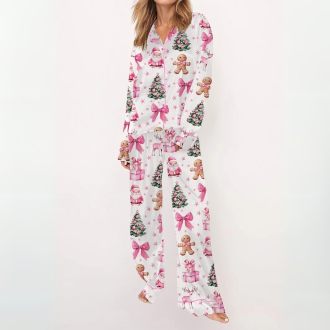Sylvia™ | Casual Printed Button Down Top and Comfy Pajama