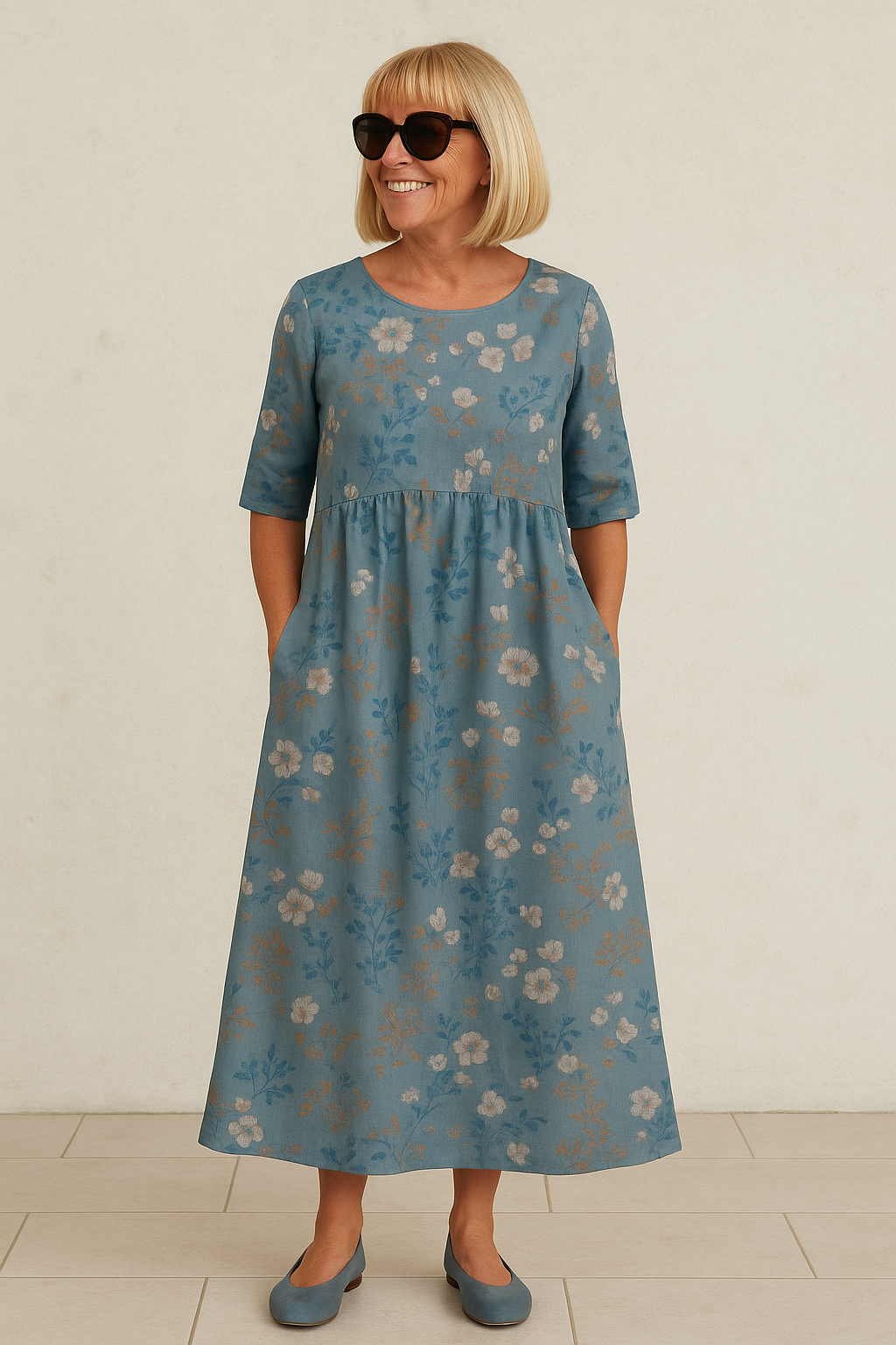 Eliza | Relaxed Floral Midi Dress