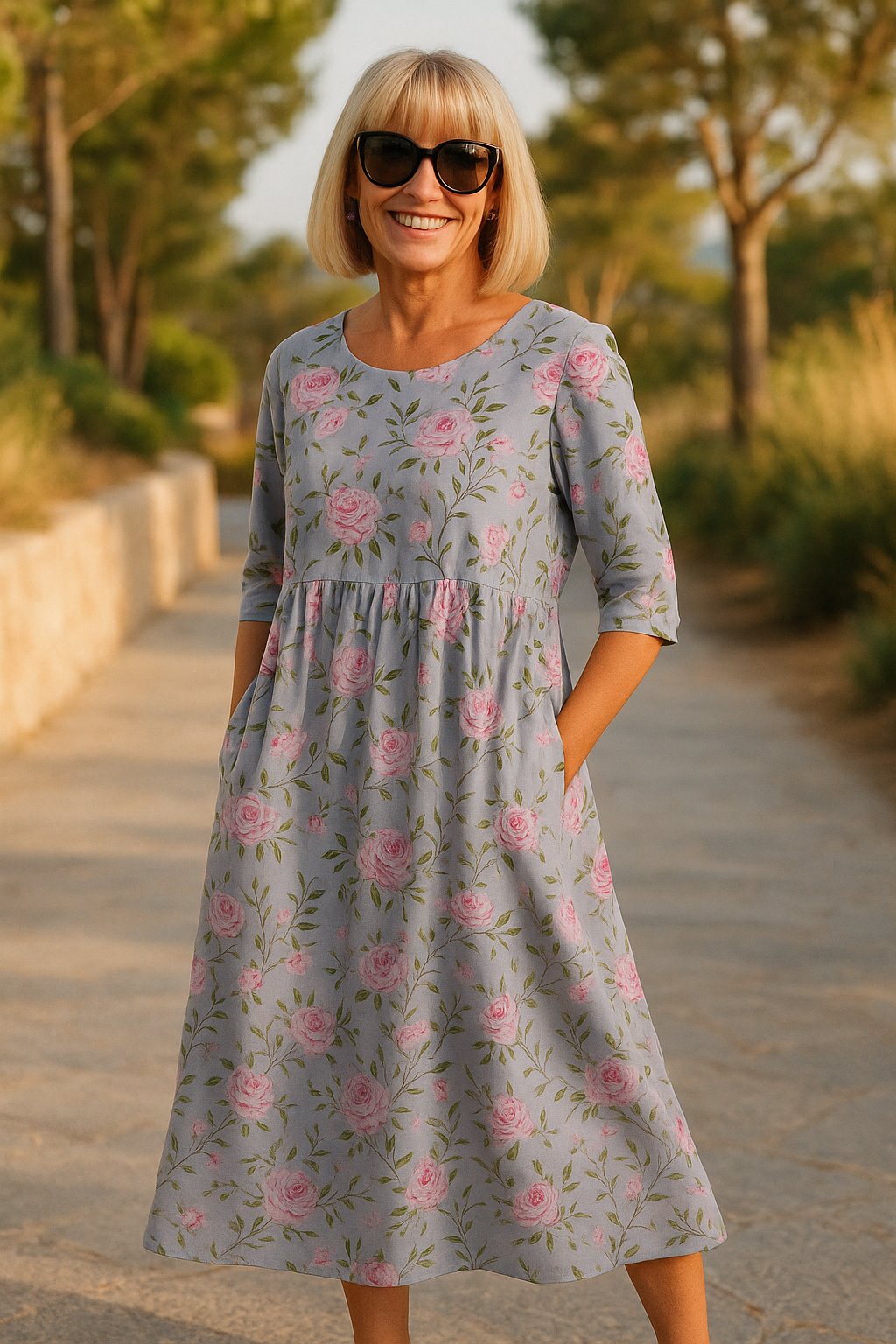 Eliza | Relaxed Floral Midi Dress