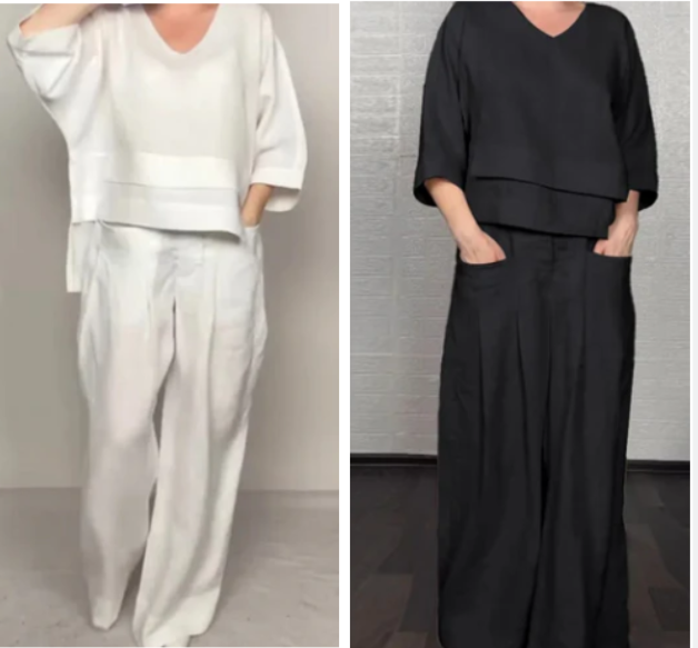 Tania - Breezy Linen Two-Piece Set