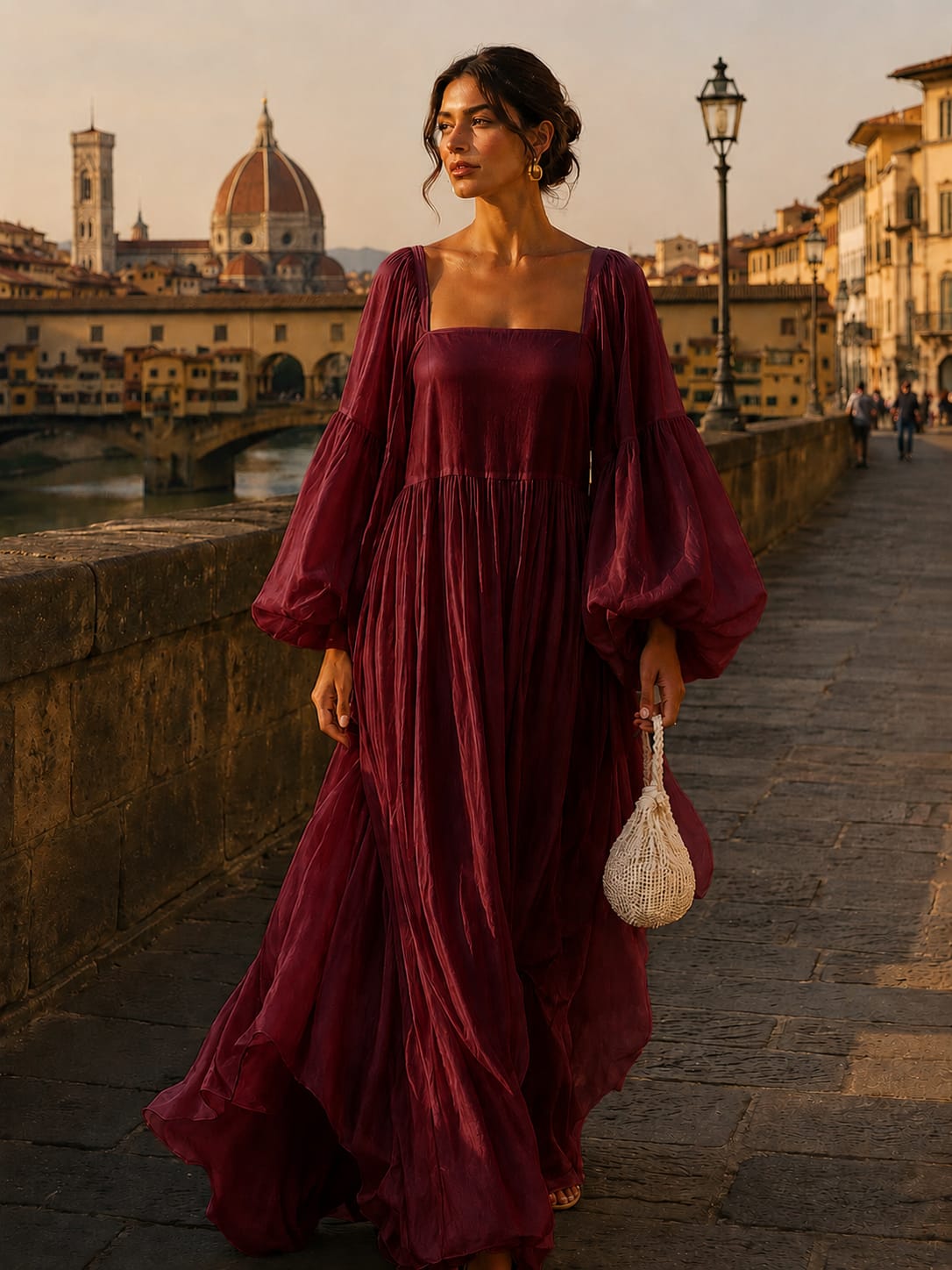 Synila - Prestige Dress With Lantern Sleeves