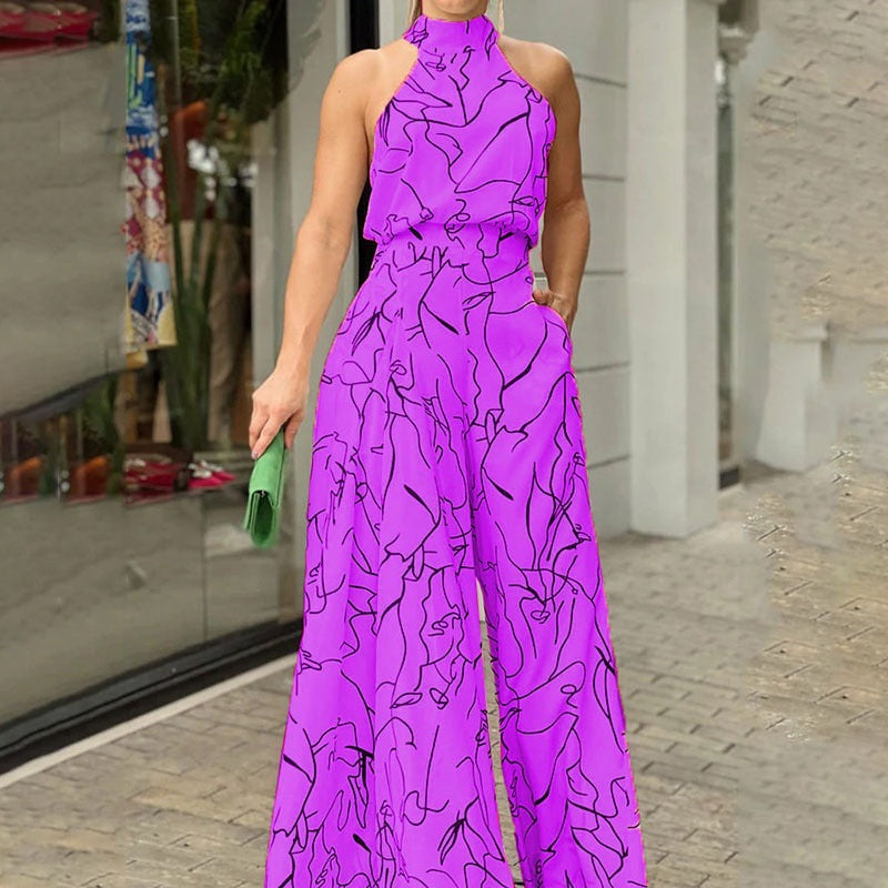 Quinn™ | Elegant Wide Leg Neck Tie Sleeveless Summer Jumpsuit