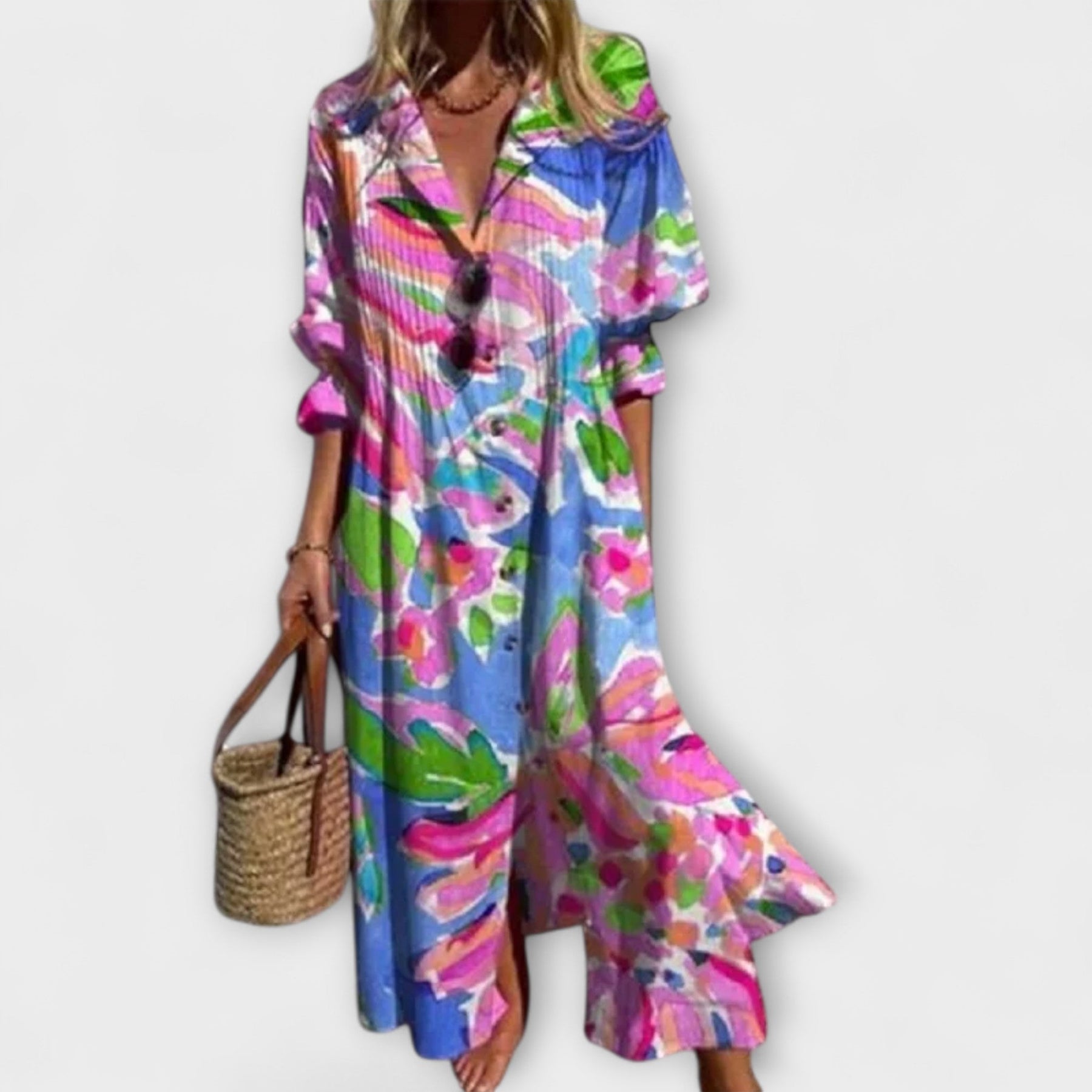 Lila - Flattering Maxi Dress with Tummy Coverage