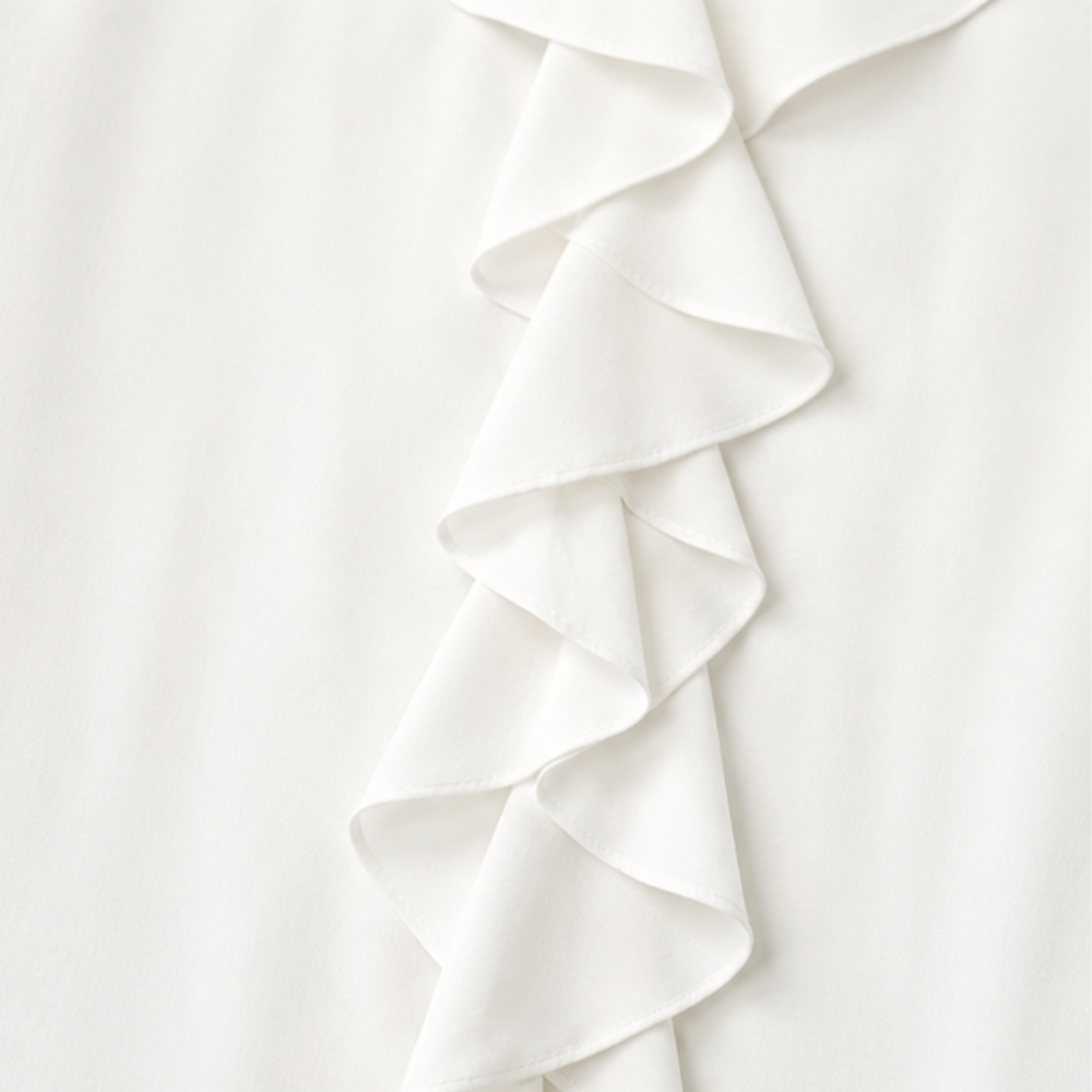 Restedge – The Ruffle Blouse That Skims, Never Clings