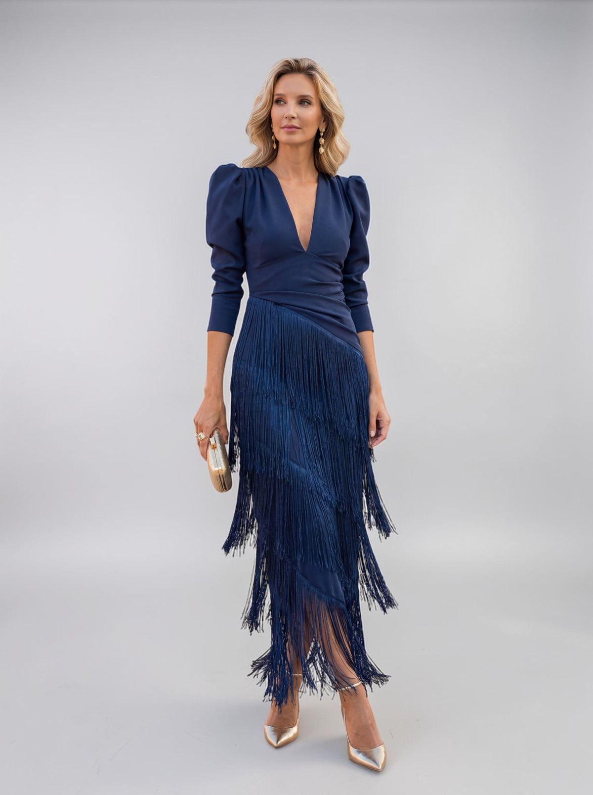 Sofia - Elegant Dress with Fringes