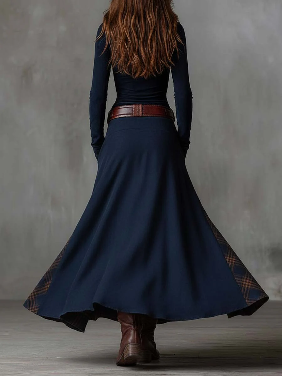 Lunori™ | Michelle Suede Maxi Dress