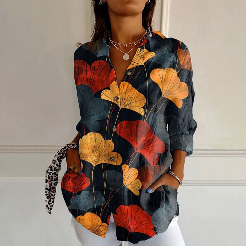 Shopie | Leaf Print Blouse