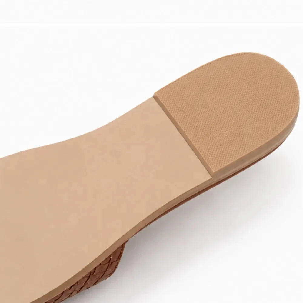 Aurora – Woven Leather-Look Slingback Flats for Women