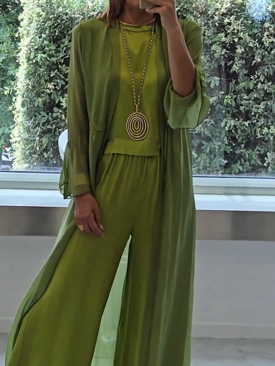 Ava | Wide-Leg Three-Piece Set