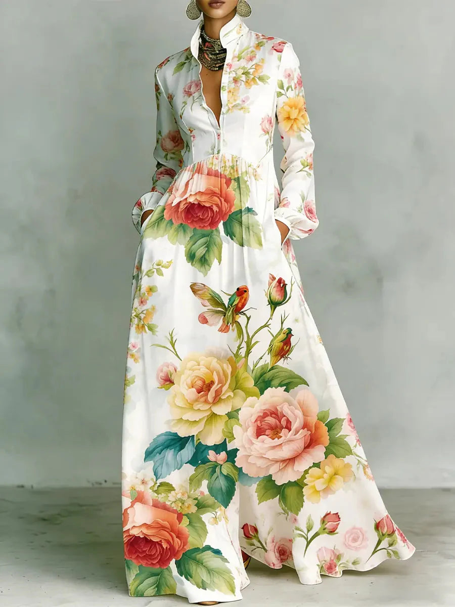 Aislinn | Vintage Floral Maxi Dress