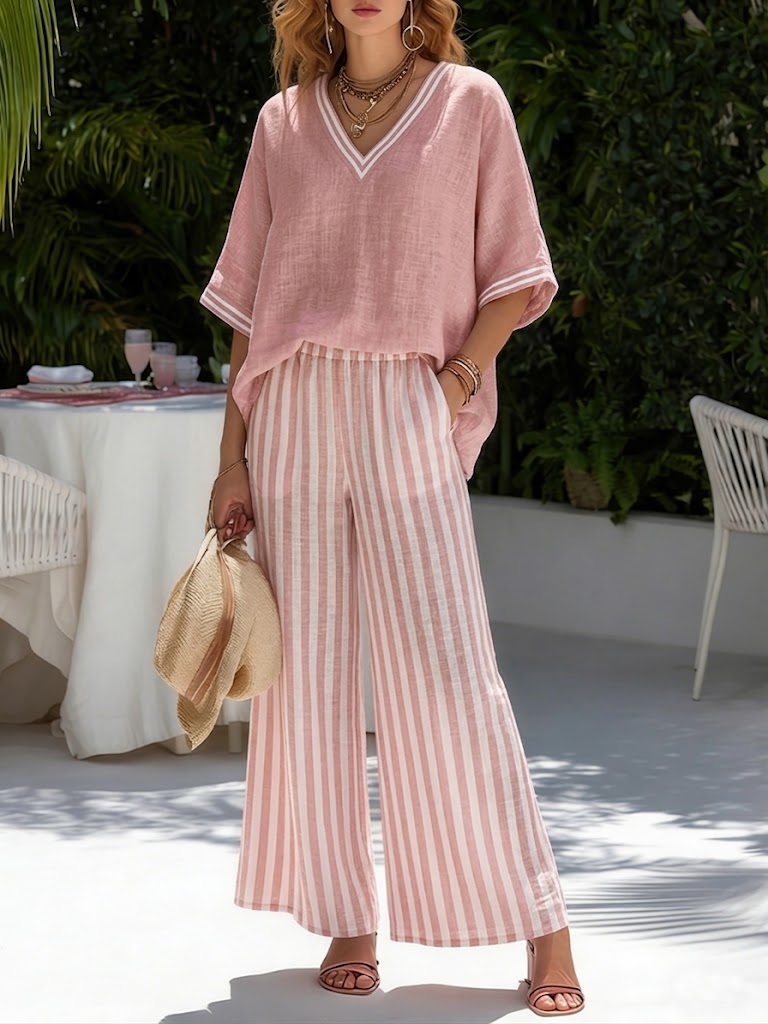 Audrey™ | Elegant Casual Striped Set