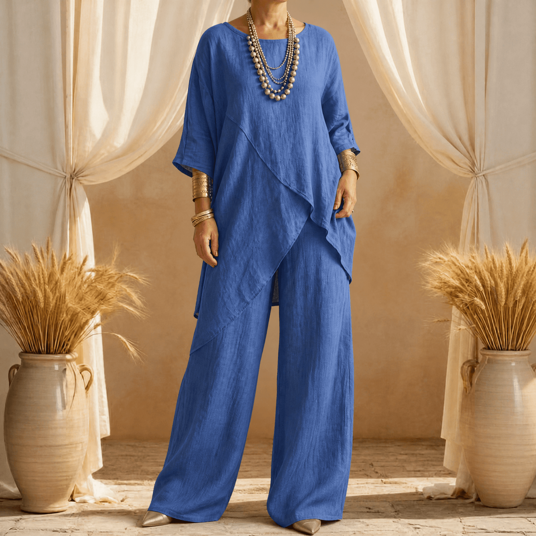 Sofienne – Asymmetrical Two Piece Set for Women