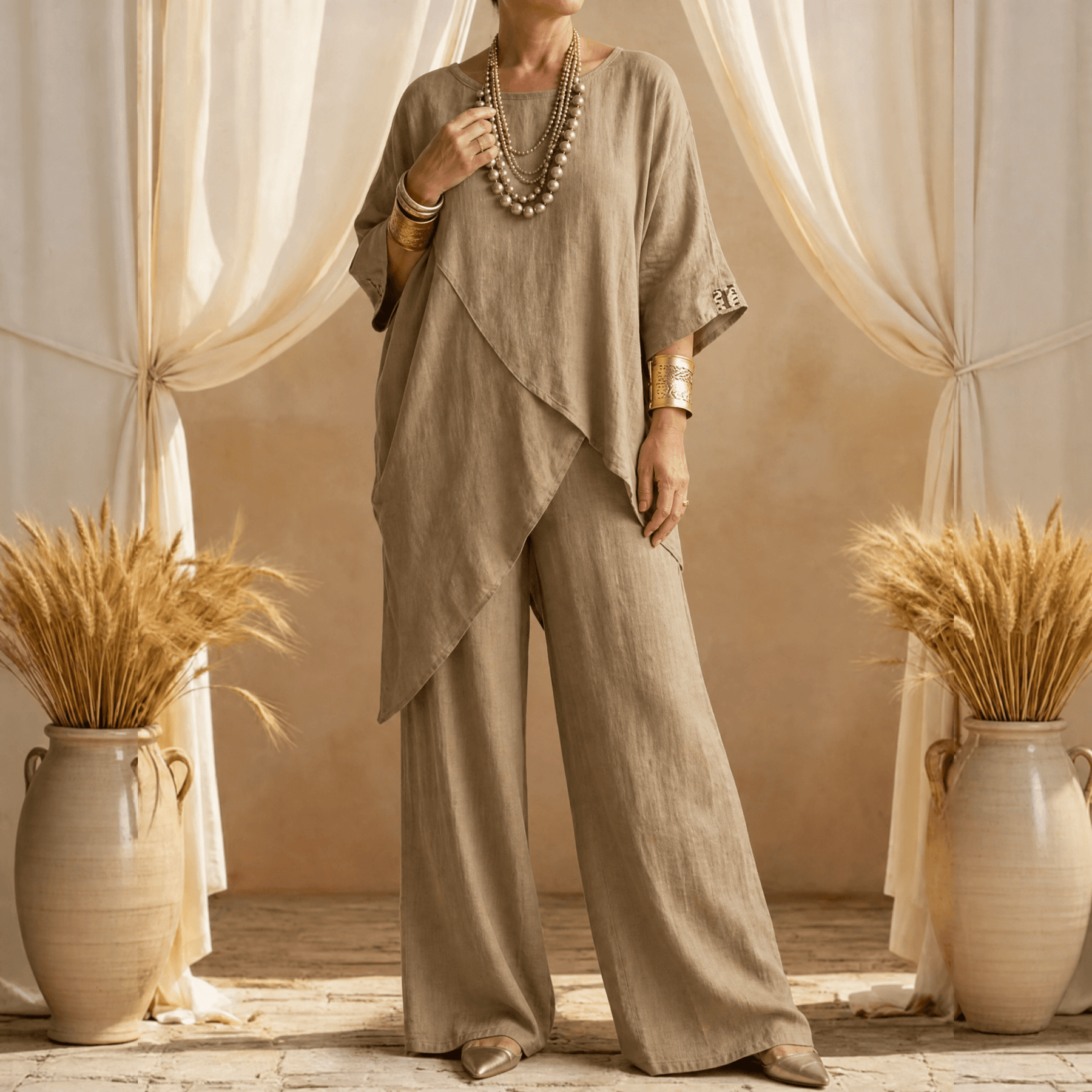 Sofienne – Asymmetrical Two Piece Set for Women