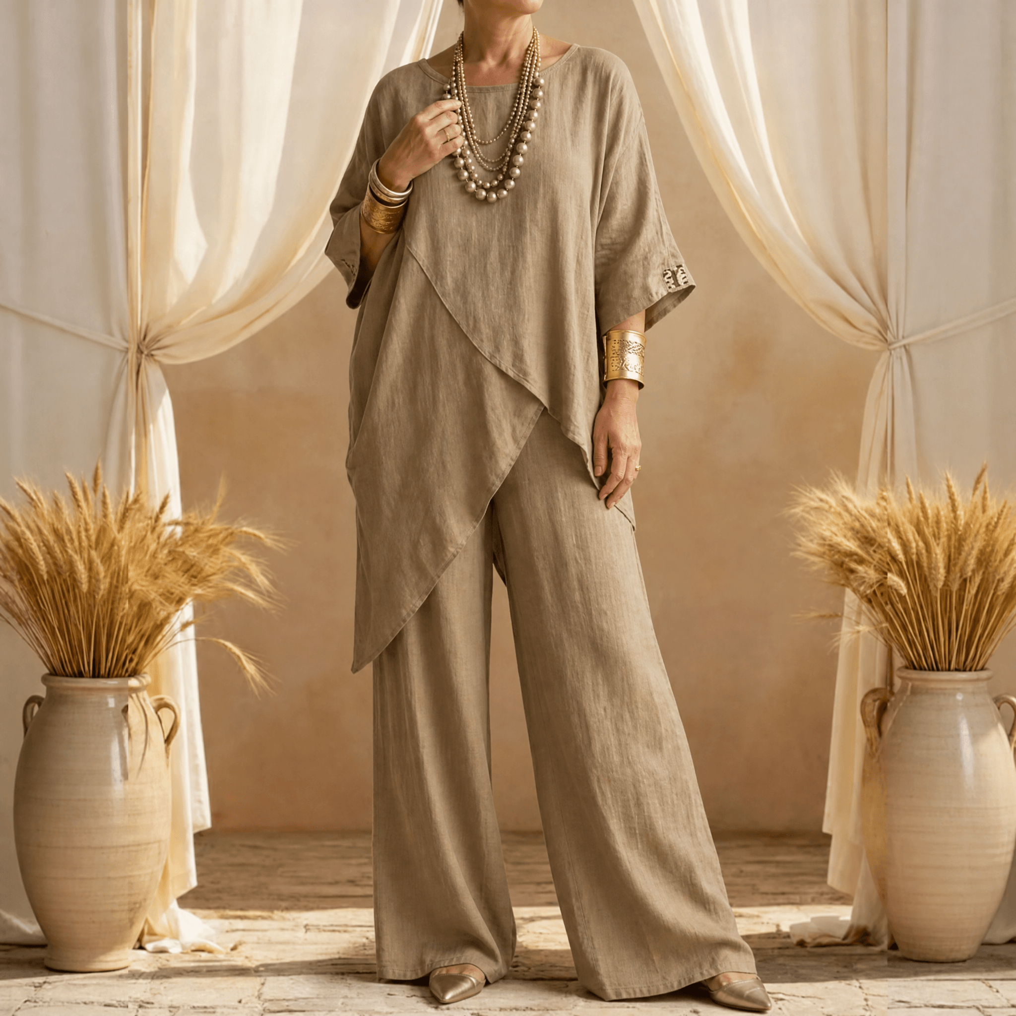Sofienne – Asymmetrical Two Piece Set for Women