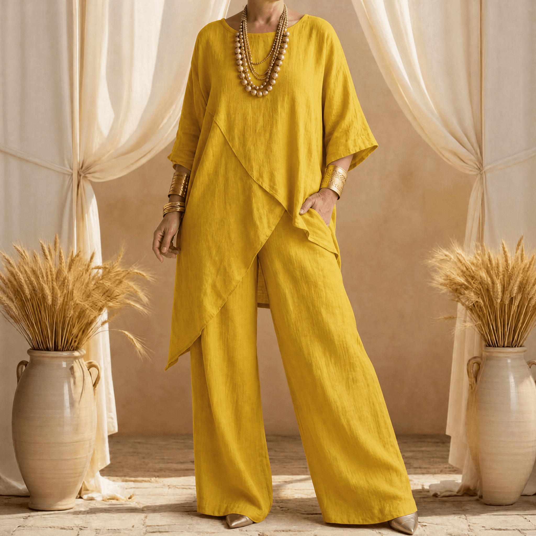 Sofienne – Asymmetrical Two Piece Set for Women
