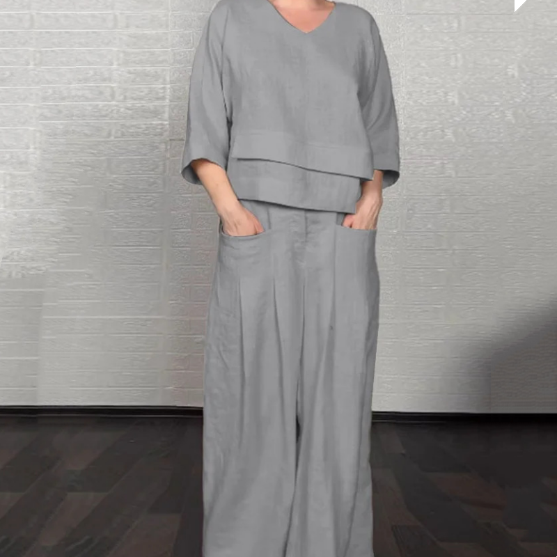 Tania - Breezy Linen Two-Piece Set