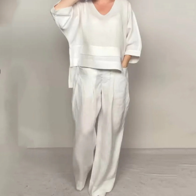 Tania - Breezy Linen Two-Piece Set